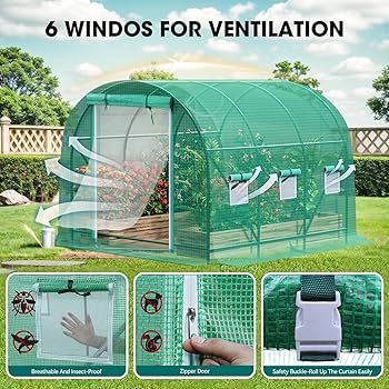 Amazon.com : Grezone Walk-in Greenhouse Upgraded Green House